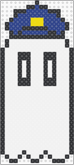 Napstablook-Police Officer - white,blue