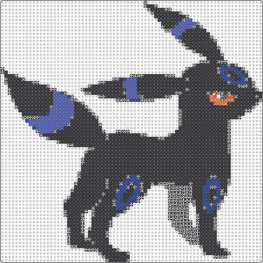 Shiny Umbreon - black,purple,blue