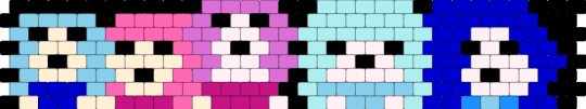 Anime girls - pink,light blue,purple