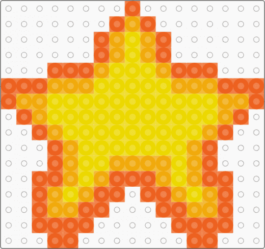 Mini Kirby star - orange,yellow,kirby,star,video game