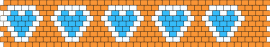 With skulls - blippi,hearts,cuff,orange,light blue