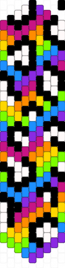 kandi tie pattern 4 - pink,green,colorful