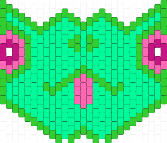 Big Frog Mask - frog,amphibian,animal,teal,green,pink,mask,panel