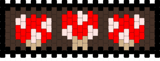 Bottom Panel Commission #2 - red,brown,mushrooms,bag,panel
