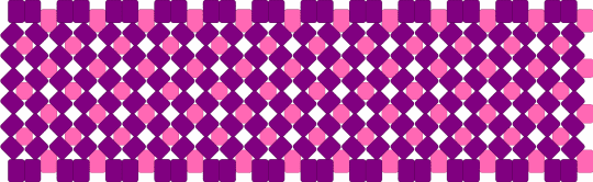 Purple and pink x base cuff - pink