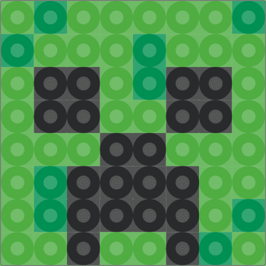 Minecraft Creeper - green,black