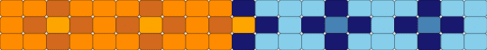 FLOWER KANDI CUFF LADDER (BEGINNER FRIENDLY) - light blue,orange,kandi,cuff,laddercuff,ladder,beginner,beginnerfriendly,fun,flowers