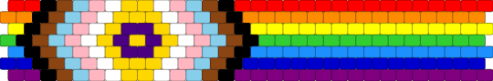 Intersex Progress Pride Cuff - red,light blue,pink,yellow