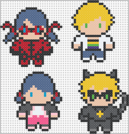 miraculous - beige,blue,red,colorful