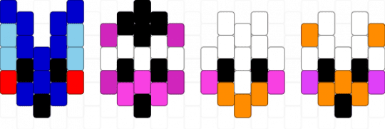 Fnaf sister location charms - purple,pink,orange