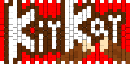 Kit Kat cuffs - brown,red