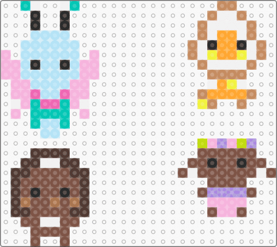 Dw Easter toons - tan,light blue,pink,dw,dandys world,bassie,cocoa,eggson,flyte,easter,dandysworld