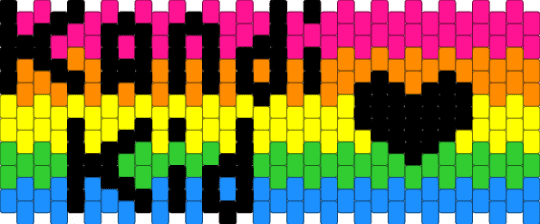 Day 3 of 31 of stealing things from kandipatterns: Kandi kid - pink,yellow,light blue