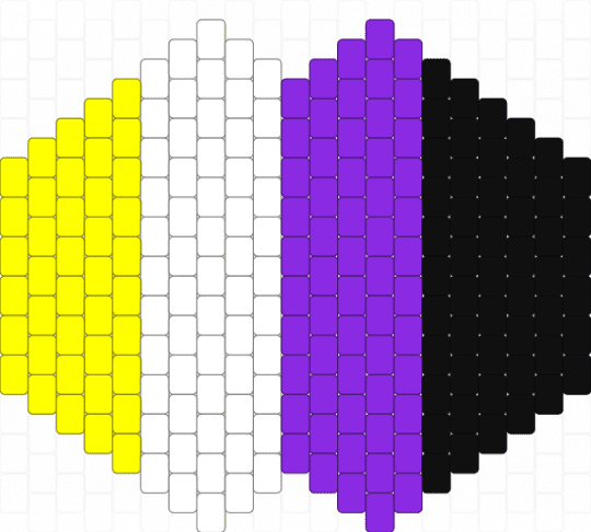 Nonbinary pride mask - purple,yellow