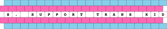 Support trans kids cuff ( the dot is a heart) - pink,light blue,trans,pride,transgender,peyote,lgbt,lgbtqia,lgbtq,support trans kids