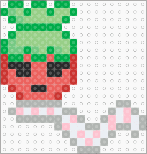 Sprout ( he looks like a girl help) - beige,red,green,teal,sprout,dw,dandys world,roblox,perler,strawberry,mains