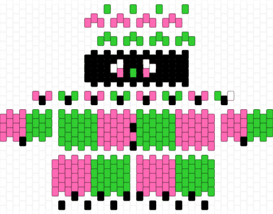 Random ugly clown thing - 3d, clown, green, pink