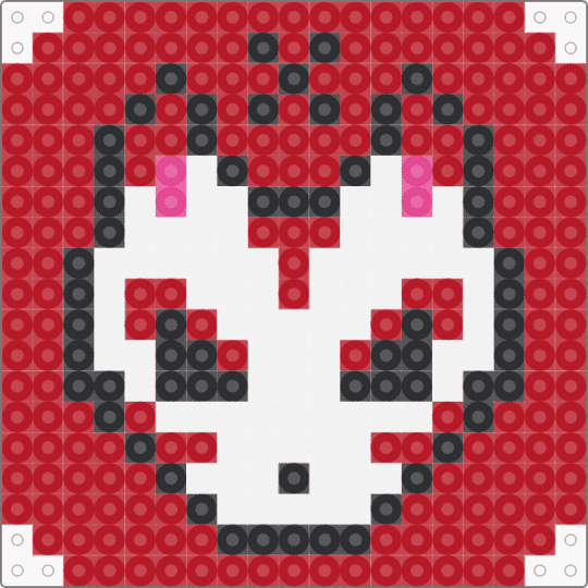 Fox mask Coaster v1 - red