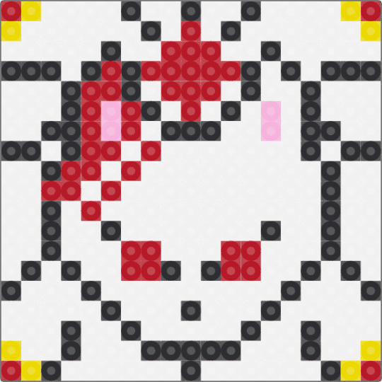 Tanjiro Coaster v4 - red, white