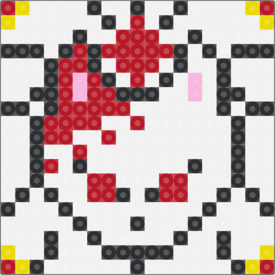 Tanjiro Coaster Final - red, white