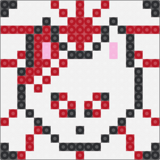 Tanjiro Coaster v1 - red, white