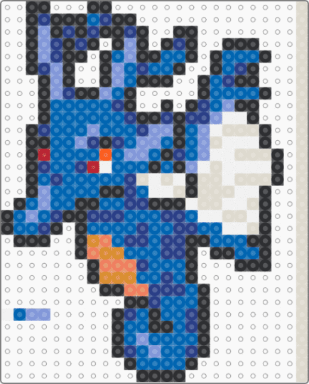 kingdra (M) v2 - beige, blue