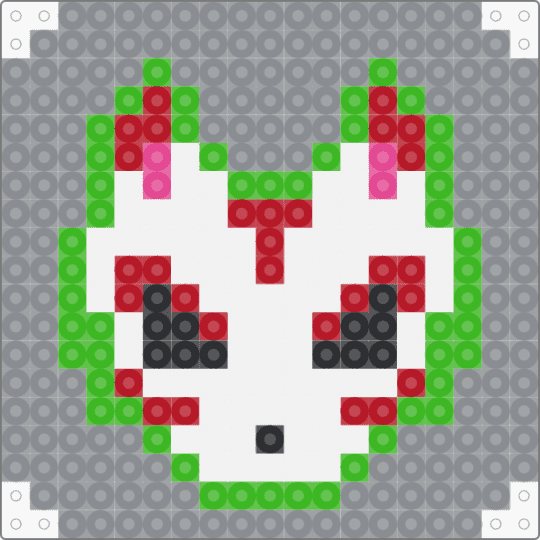 Fox mask Coaster v0 - gray