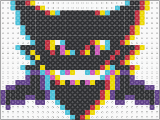 Haunter Glitch final - no dark blue - black, colorful, purple, red
