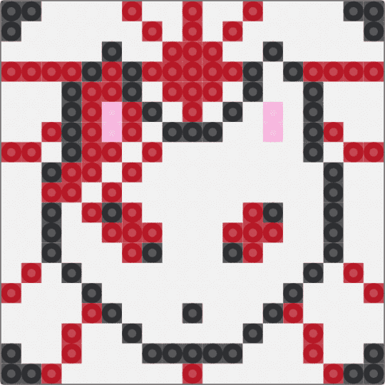 Tanjiro Coaster v2 - red, white