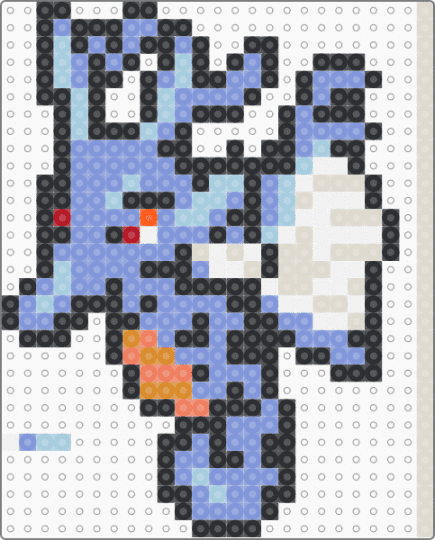 kingdra (M) final - light blue