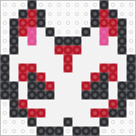 Mini Fox mask - white,red