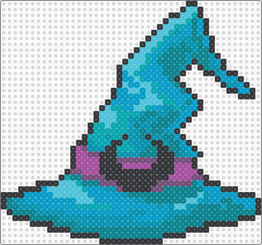 Witch's Hat - teal,light blue,witch,halloween,spooky,blue,moon,wicked,hat