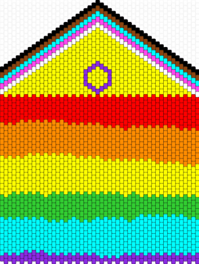 Pride bag back - light blue,yellow,orange,red