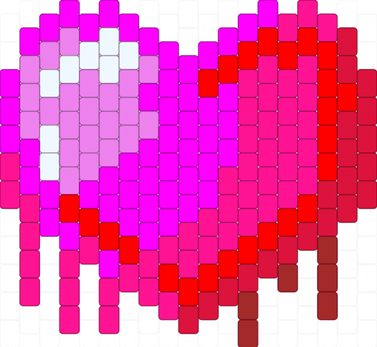 Weird heart - pink,red,heart,fake blood,vibrant,cool