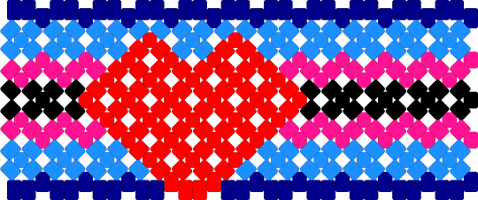 kris n soul themed cuff - red,light blue,soul,kris,deltarune,cool
