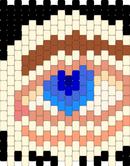 eye pattern - white,orange,red