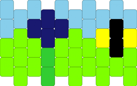 Bee - green,light blue