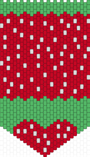 strawberry wallet - green,red