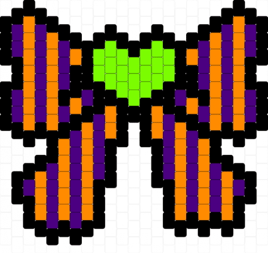 halloween bow v2 - purple,orange