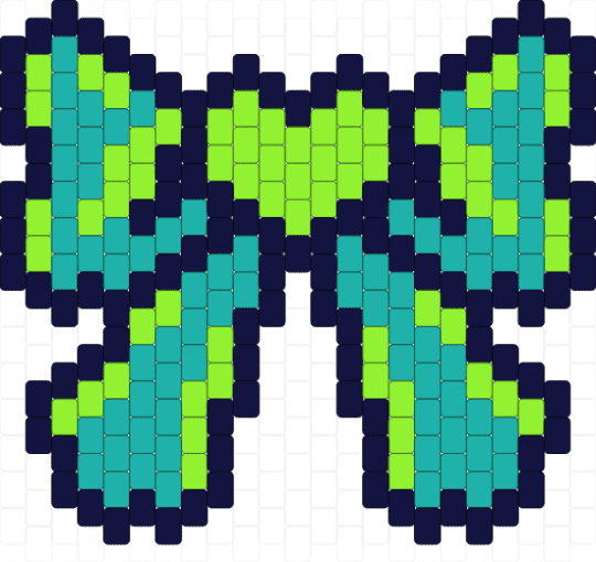 neon bow - bow,ribbon,neon,green,teal