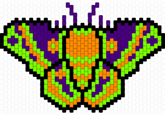 halloween moth - green