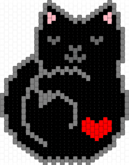sleepy black kitty - black,gray