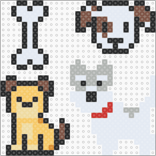 Little Dogs - white,tan,beige,yellow