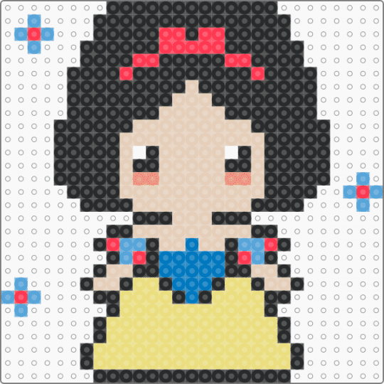 Snow White - black,beige,yellow