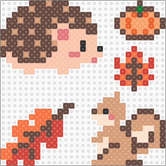 hedgegog - beige, brown
