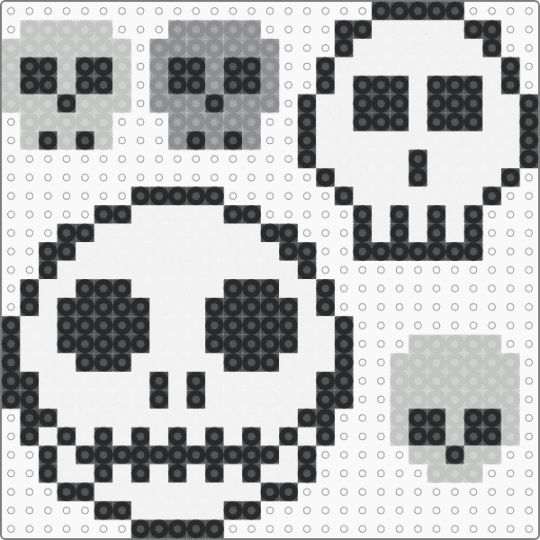 Halloween Creepy Skulls - skull,jack skellington,halloween,spooky,white,beige,gray