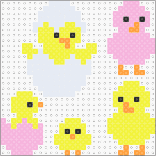 Cute Little Easter Chicks - pink,yellow
