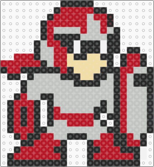 Proto Man fuse pattern - red,beige