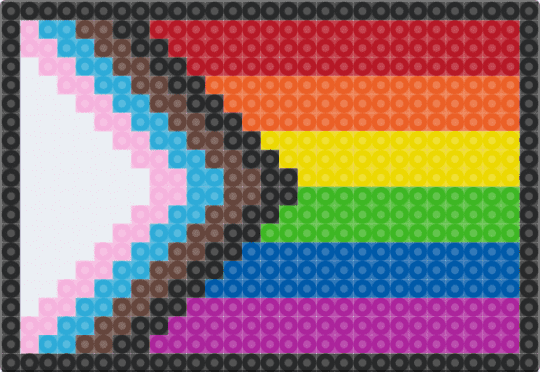 Progress Pride Flag - pink,red,orange,blue