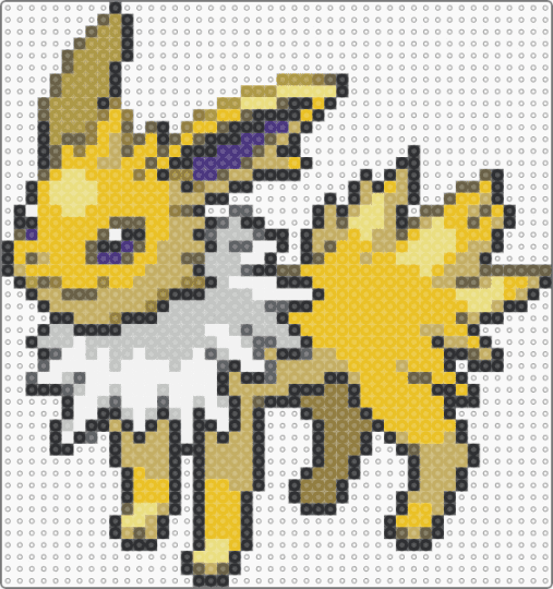 Jolteon Sprite (Gen 5) - yellow,beige,jolteon,pokemon,sprite,gen 5,black and white,black,white,eeveelution